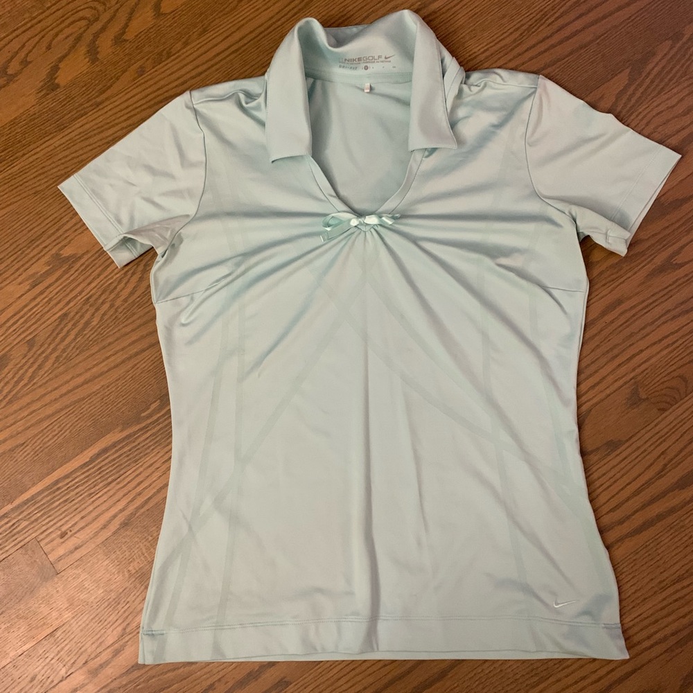 Nike dri-fit mint green polo shirt